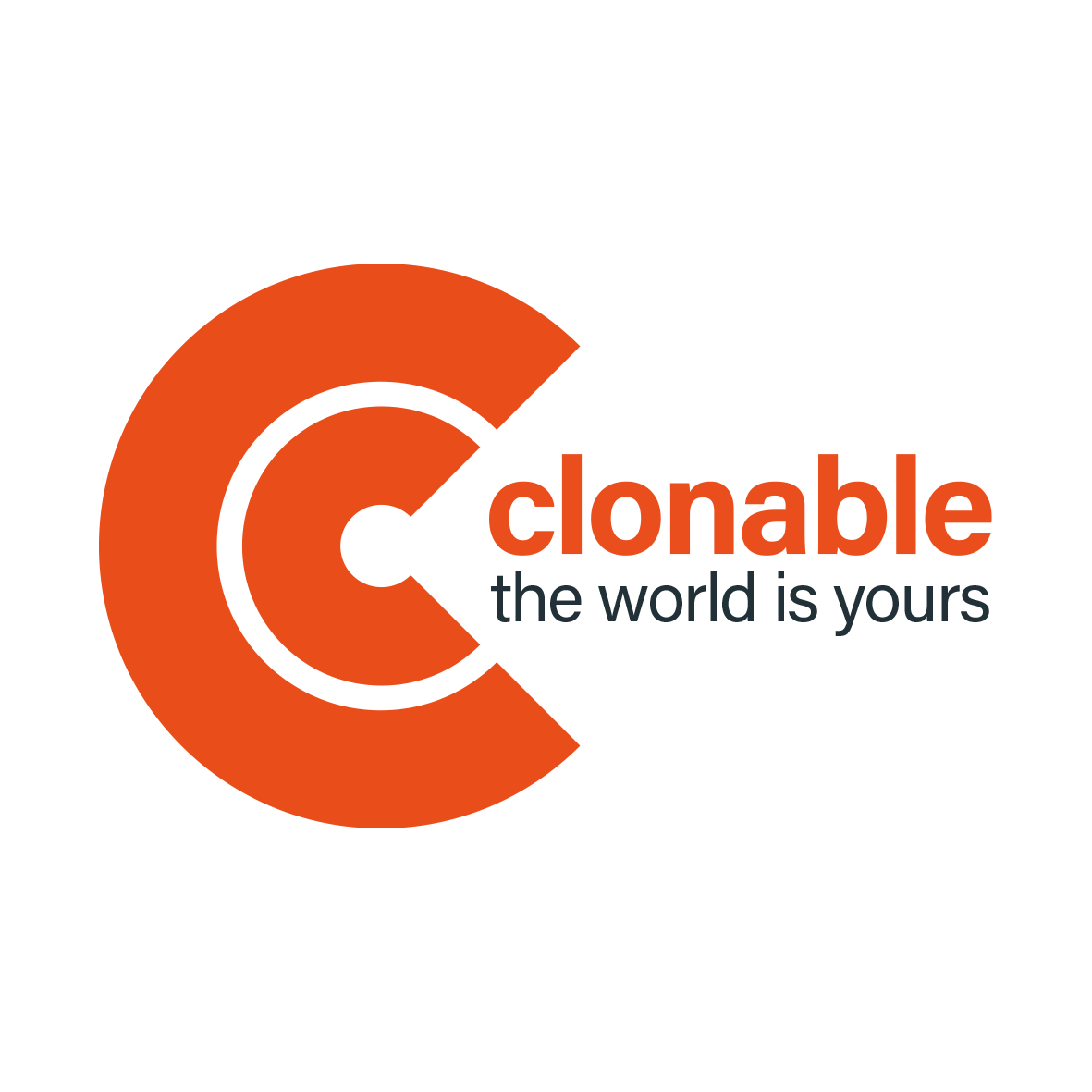 Clonable logo med slagord lys bakgrunn